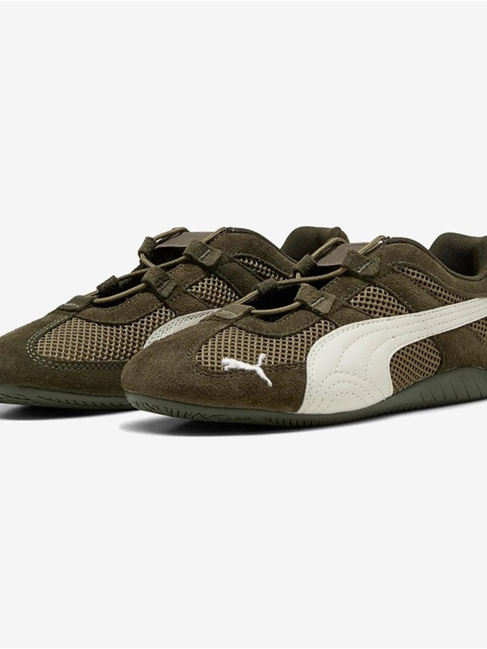 Puma speedcat GO sneaker in olive/warm white - 8.5